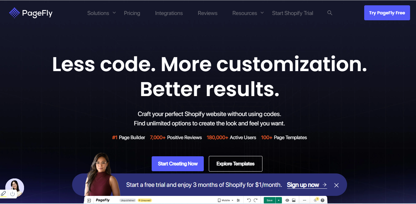 page builder app shopify